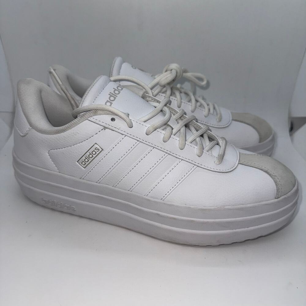 Adidas VL Court Bold Running Shoes Women's US 8 White Lace-Up Low Top IH3082